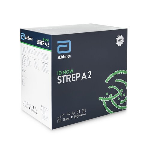 MON1107841KT - Abbott Nutrition - Rapid Test Kit ID NOW&trade; Strep A 2.0 Molecular Diagnostic Strep A Test Throat Swab Sample 24 Tests, 1/KT