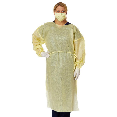 MON1108657BG - Medline - Protective Procedure Gown QuickComply X-Large Yellow NonSterile AAMI Level 2 Disposable, 10 EA/BG