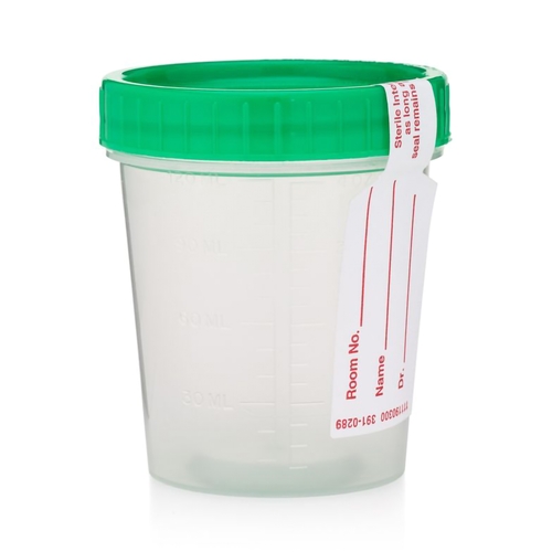 MON1109302CS - StatLab Medical Products - Specimen Container 120 mL (4 oz.) Screw Cap Patient Information Sterile, 100/CS