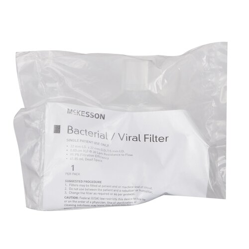 MON1109619CS - McKesson - McKesson Bacterial / Viral Filter McKesson 0.83 cm H20 @ 30 LPM