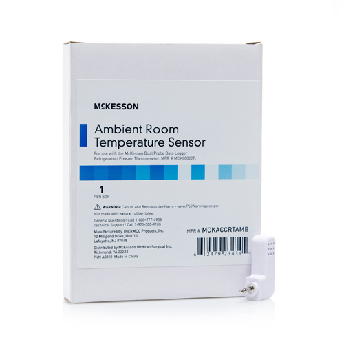 MON1109974EA - McKesson - McKesson Ambient Room Temperature Sensor Temperature Range: 32-122&ordm;F (0-50&ordm;C) For use with the Dual Probe Data Logger Refrigerator/ Freezer Thermometer, MFR # MCK80022P
