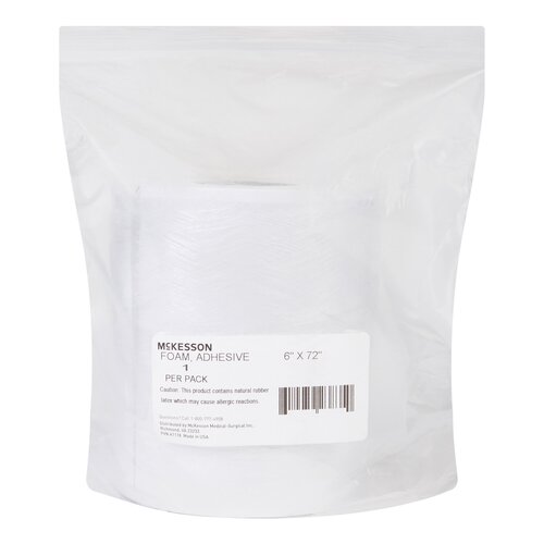 MON1111089RL - McKesson - McKesson Orthopedic Padding Roll Adhesive 6 X 72 Inch Poly Foam NonSterile, 1/RL