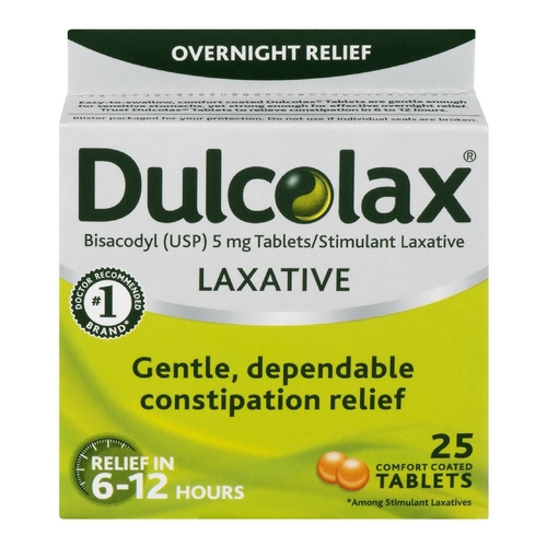 MON1111611BX - Sanofi Pasteur - Laxative Dulcolax&reg; Tablet 25 per Box 5 mg Strength Bisacodyl USP