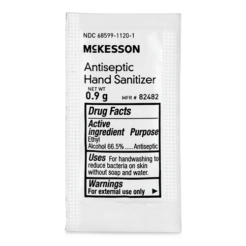 MON1111746CS - McKesson - McKesson Hand Sanitizer with Aloe 0.9 Gram Ethyl Alcohol Gel Individual Packet, 1728/CS