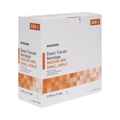 MON1112848BX - McKesson - McKesson Tubular Support Bandage Spandagrip 2-3/4 Inch X 11 Yard Standard Compression Pull On Natural Size C NonSterile, 1/BX