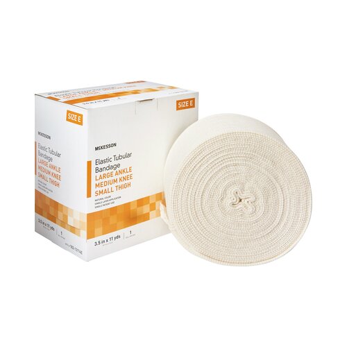 MON1112849CS - McKesson - McKesson Tubular Support Bandage Spandagrip 3-1/2 Inch X 11 Yard Standard Compression Pull On Natural Size E NonSterile, 12BX/CS