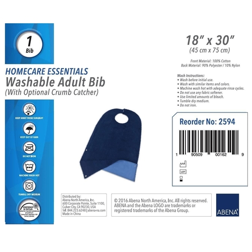 MON1113244CS - Abena - Bib Snap Closure Reusable Cotton / Polyester / Nylon, 24/CS