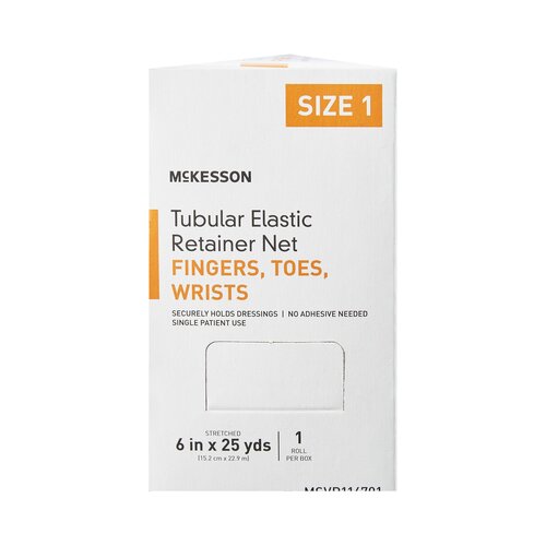 MON1113345CS - McKesson - McKesson Tubular Bandage Fingers / Toes / Wrists Elastic Net 6 Inch X 25 Yards (15.2 cm x 22.9 m) Size 1, 1 EA/BX, 10BX/CS