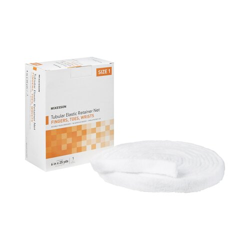 MON1113345CS - McKesson - McKesson Tubular Bandage Fingers / Toes / Wrists Elastic Net 6 Inch X 25 Yards (15.2 cm x 22.9 m) Size 1, 1 EA/BX, 10BX/CS