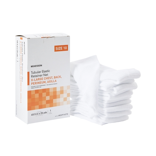 MON1113354CS - McKesson - McKesson Tubular Bandage X-Large Chest / Back / Perineum / Axilla Elastic Net 40-1/2 Inch X 25 Yards (102.9 cm X 22.9 m) Size 10, 1 EA/BX, 10BX/CS