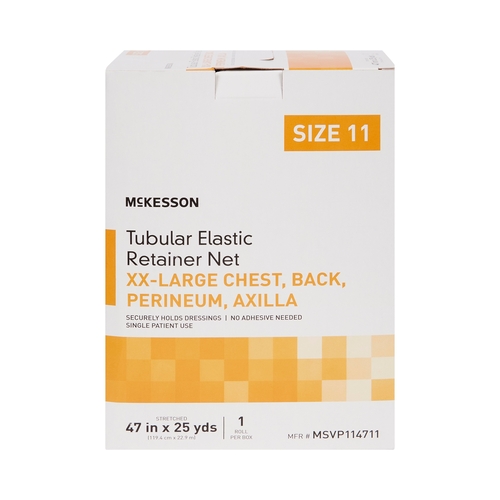 MON1113355CS - McKesson - McKesson Tubular Bandage XX-Large Chest / Back / Perineum / Axilla Elastic Net 47 Inch X 25 Yards (119.4 cm X 22.9 m) Size 11, 1 EA/BX, 10BX/CS