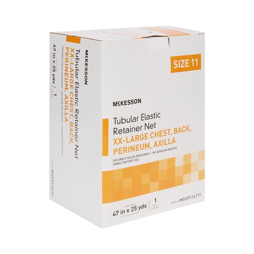MON1113355CS - McKesson - McKesson Tubular Bandage XX-Large Chest / Back / Perineum / Axilla Elastic Net 47 Inch X 25 Yards (119.4 cm X 22.9 m) Size 11, 1 EA/BX, 10BX/CS