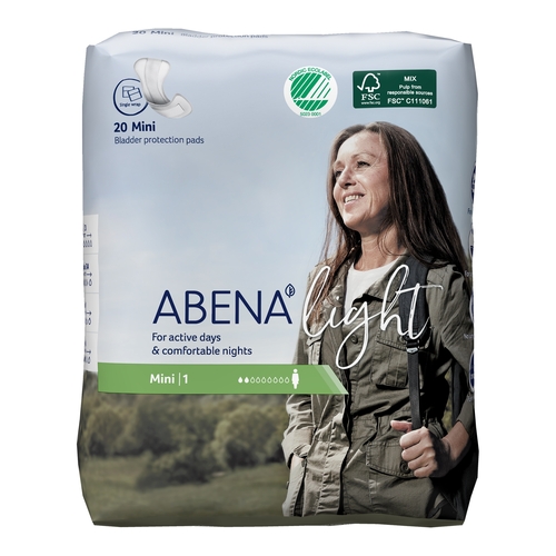 MON1117088CS - Abena - Abena&trade; Light Mini Light Absorbency 8.5" Bladder Control Pads, 320/CS