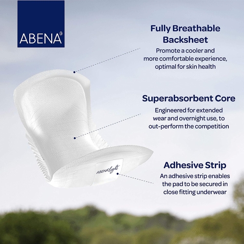 MON1117088CS - Abena - Abena&trade; Light Mini Light Absorbency 8.5" Bladder Control Pads, 320/CS