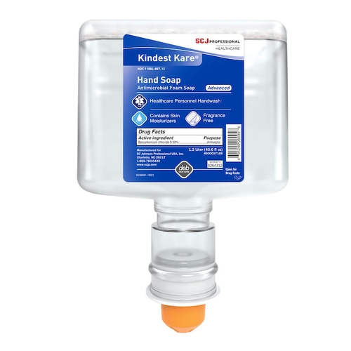 MON1119034CS - SC Johnson Professional - SC Johnson Professional Antimicrobial Soap Kindest Kare Advanced Foaming 1,200 mL Dispenser Refill Bottle Unscented