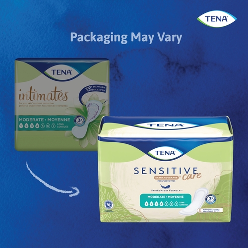 MON1121151CS - Essity - Essity TENA&reg; Sensitive Care Bladder Control Pad, Moderate, 11 Inch Length, Moderate Absorbency, Dry-Fast Core™, One Size Fits Most