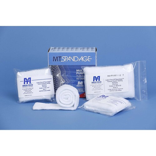 MON1122162EA - Medi-Tech International - Medi-Tech International Elastic Net Retainer Dressing MT Spandage Pre-Cuts with Cut Outs Tubular / Pre-Cut Elastic 21 Inch Length Size 10 White Large / X-Large Perineum / Genital / Rectal Panty NonSterile