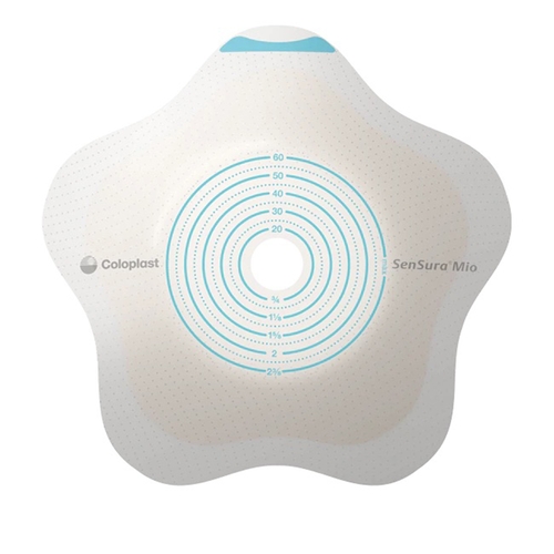 MON1124396BX - Coloplast - Ostomy Barrier SenSura Mio Convex Flip Trim To Fit, Standard Wear Red Code 3/8 to 1-3/4 Inch Stoma, 5 EA/BX