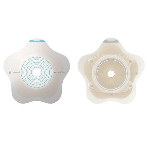MON1124396BX - Coloplast - Ostomy Barrier SenSura Mio Convex Flip Trim To Fit, Standard Wear Red Code 3/8 to 1-3/4 Inch Stoma, 5 EA/BX