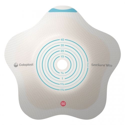 MON1124397BX - Coloplast - Ostomy Barrier SenSura Mio Convex Flip Trim To Fit, Standard Wear Red Code 3/8 to 2-1/8 Inch Stoma, 5 EA/BX