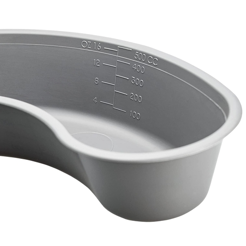 MON1125475CS - GMAX - Emesis Basin Gray 500 cc Plastic Single Patient Use, 250 EA/CS