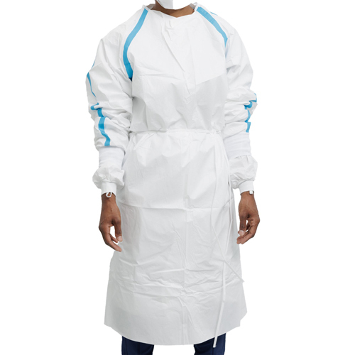 MON1126626BG - Contec - Contec Chemotherapy Procedure Gown Contec CritiGear Small / Medium White NonSterile ASTM D6978-05 Disposable, 10 per Bag