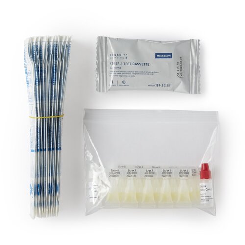 MON1127458KT - McKesson - Rapid Test Kit Consult Strep A Test Throat / Tonsil Saliva Sample CLIA Waived 25 Tests, 25/KT