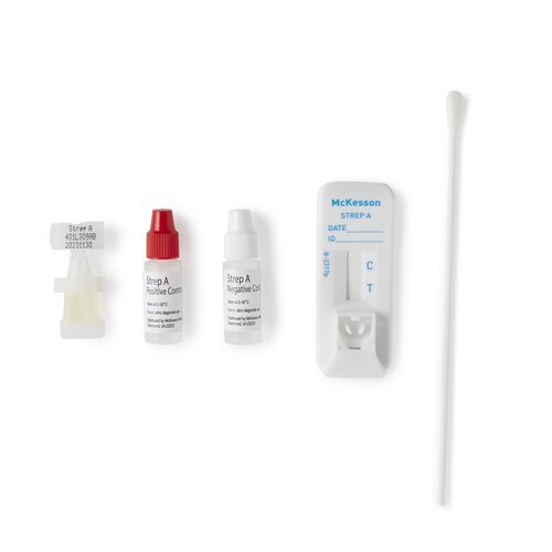 MON1127458KT - McKesson - Rapid Test Kit Consult Strep A Test Throat / Tonsil Saliva Sample CLIA Waived 25 Tests, 25/KT
