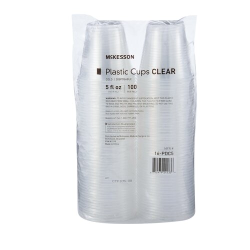 MON1127769CS - McKesson - McKesson Drinking Cup 5 oz. Clear Polypropylene Disposable, 2000/CS
