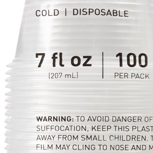 MON1127770CS - McKesson - McKesson Drinking Cup 7 oz. Clear Polypropylene Disposable, 2000/CS