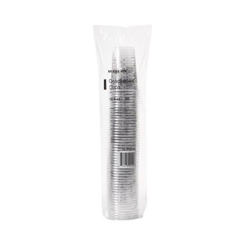 MON1127772CS - McKesson - McKesson Graduated Drinking Cup 10 oz. Clear Polyethylene Disposable, 1000/CS