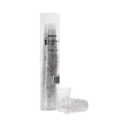 MON1127772CS - McKesson - McKesson Graduated Drinking Cup 10 oz. Clear Polyethylene Disposable, 1000/CS