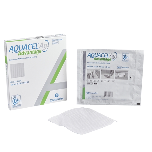 Aquacel Ag Advantage Silver Dressing 6 x 6 inch Sterile - Betty Mills