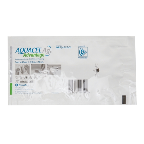 aqua silver dressing ConvaTec Aquacel Ag Advantage Silver Hydrofiber Wound Dressing, 4x5 Inch,  Sterile, Box of 10