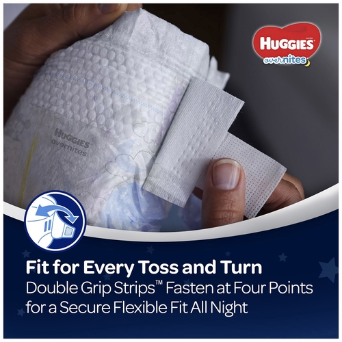 MON1128666CS - Kimberly Clark Professional - Kimberly Clark Professional Unisex Baby Diaper Huggies Overnites Size 6 Disposable Heavy Absorbency, 60/CS