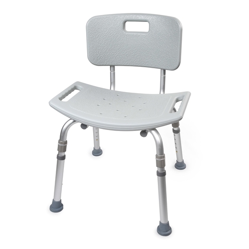 MON1128905EA - McKesson - Bath Bench Without Arms Aluminum Frame Removable Back 19-1/4 Inch Seat Width, 1/EA