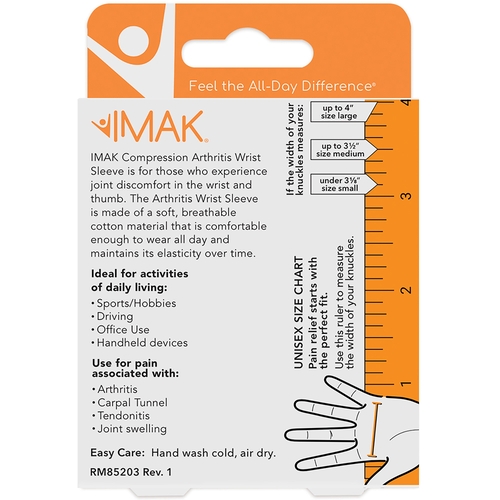 MON1128955EA - Brown Medical - Compression Sleeve IMAK&reg; Arthritis Large Soft Gray Wrist / Thumb, 1/EA