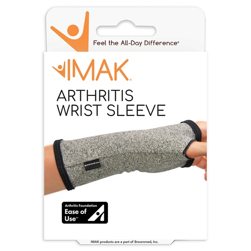 MON1128955EA - Brown Medical - Compression Sleeve IMAK&reg; Arthritis Large Soft Gray Wrist / Thumb, 1/EA
