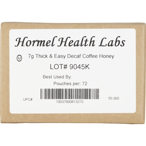 MON1130060CS - Hormel Health Labs - Thick & Easy&reg; Thickened Decaffeinated Coffee Powder, Honey Consistency, 7 Gram Individual Packet, 72/CS