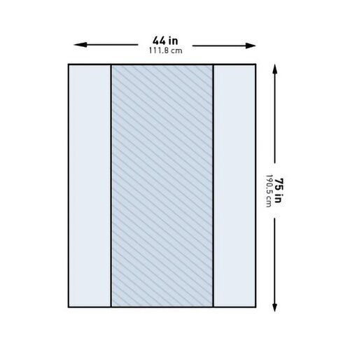 MON1130800CS - McKesson - McKesson Table Drape 44 X 75 Inch Back Table