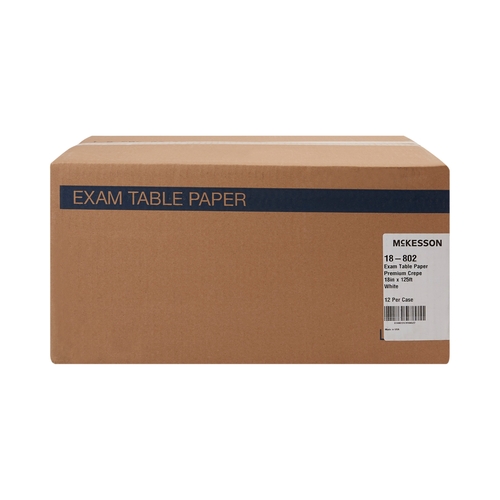 MON113109CS - McKesson - McKesson Table Paper 18 Inch White Crepe, 12EA/CS
