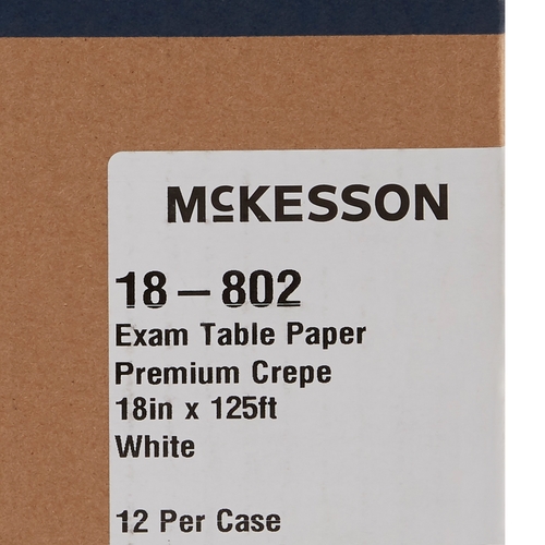 MON113109CS - McKesson - McKesson Table Paper 18 Inch White Crepe, 12EA/CS