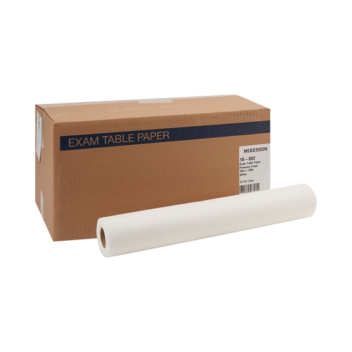 MON113109CS - McKesson - McKesson Table Paper 18 Inch White Crepe, 12EA/CS