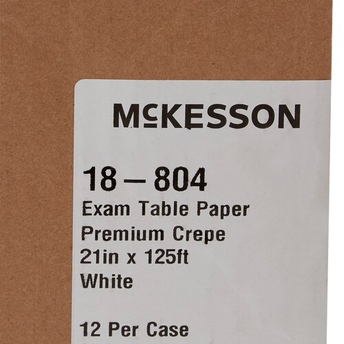 MON113111CS - McKesson - McKesson Table Paper 21 Inch White Crepe, 12EA/CS
