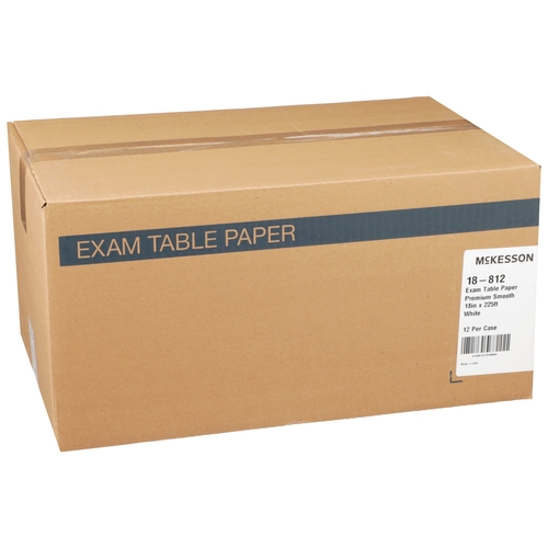 MON113115RL - McKesson - McKesson Table Paper 18&quot; White Smooth, 1/RL