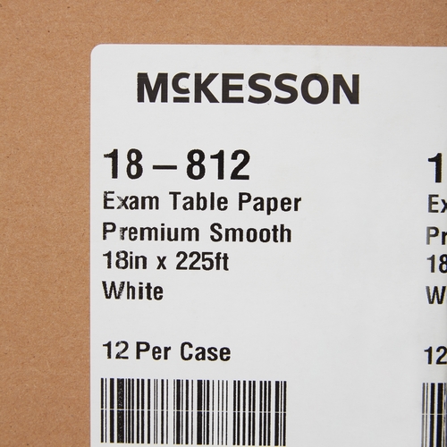 MON113115RL - McKesson - McKesson Table Paper 18&quot; White Smooth, 1/RL