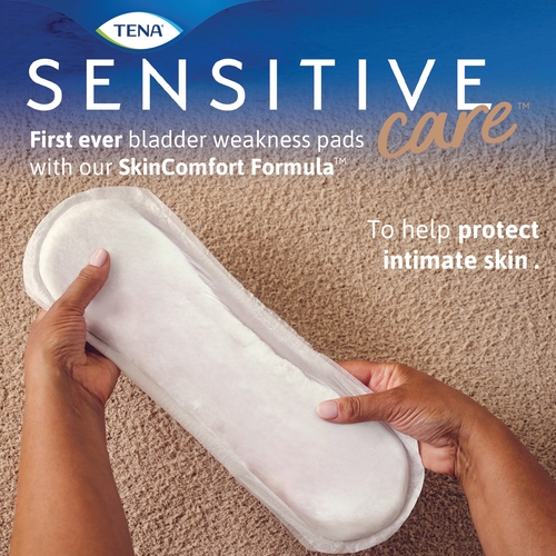MON1131554CS - Essity - Essity TENA&reg; Sensitive Care Bladder Control Pad, Maximum, Extra Coverage, Long, 15 Inch Length, Heavy Absorbency, Dry-Fast Core™, One Size Fits Most