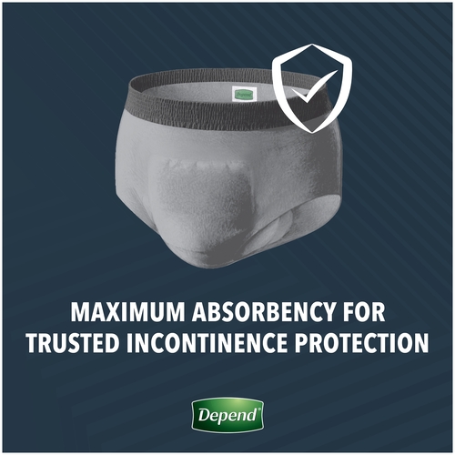 Depend Male Adult Absorbent Underwear Depend Real Fit Pull On with