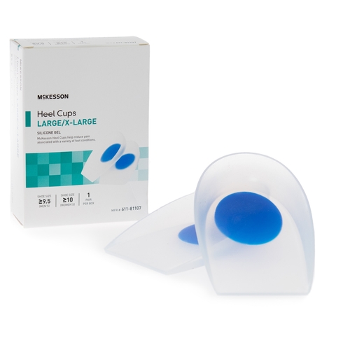 MON1132299CS - McKesson - Heel Cup Large / X-Large Without Closure Men's Shoe Size: &ge;9-1/2, Women's Shoe Size: &ge;10 Foot, 6PR/CS