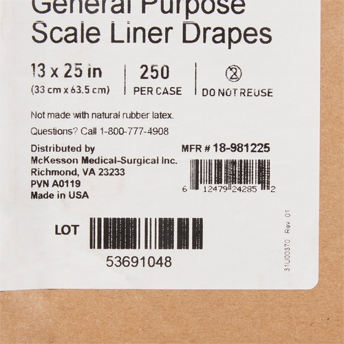 MON1132933CS - McKesson - Scale Liner Paper 13 Inch Print (Pins, Bottles and Carriages) Smooth, 250/CS